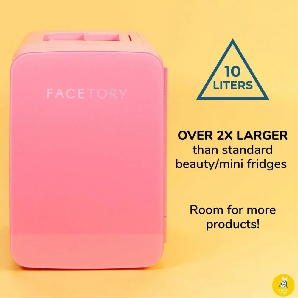 FACETORY Portable Coral Beauty Fridge with Heat and Cool Capacity New